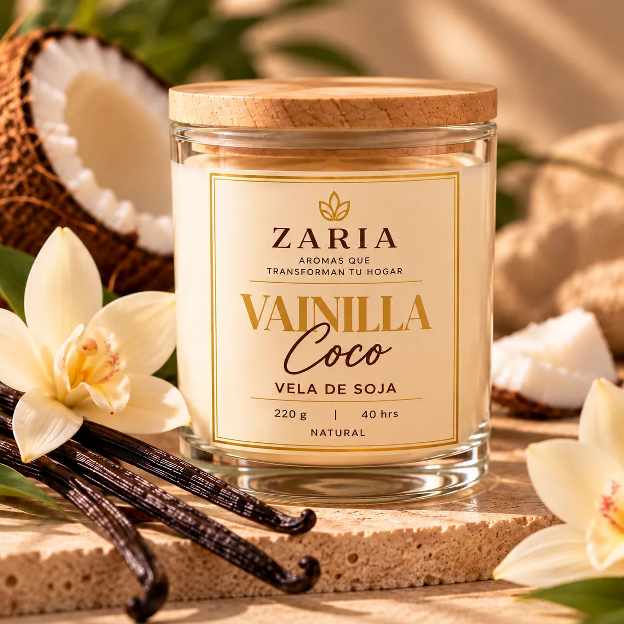 Vela Aromática de Soja Vainilla Coco